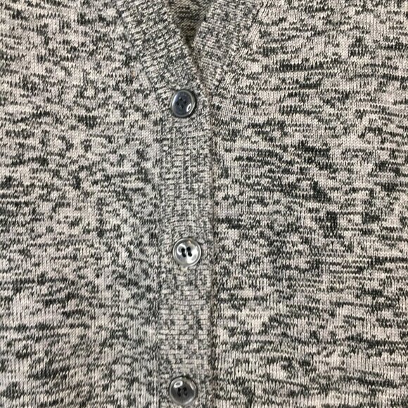 Calvin Klein Gray Heathered Lightweight Cardigan Front Pockets Size M - Picture 4 of 11